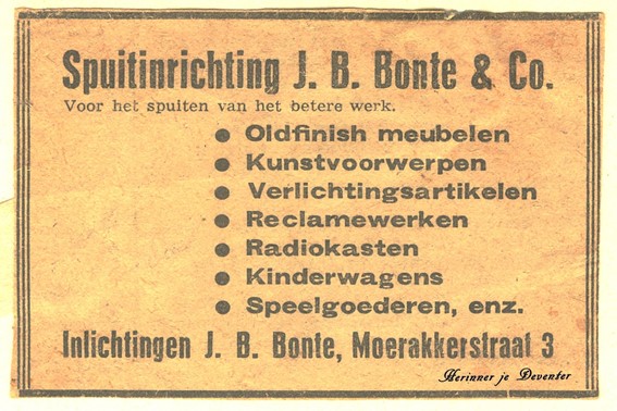 Advertentie spuitinrichting