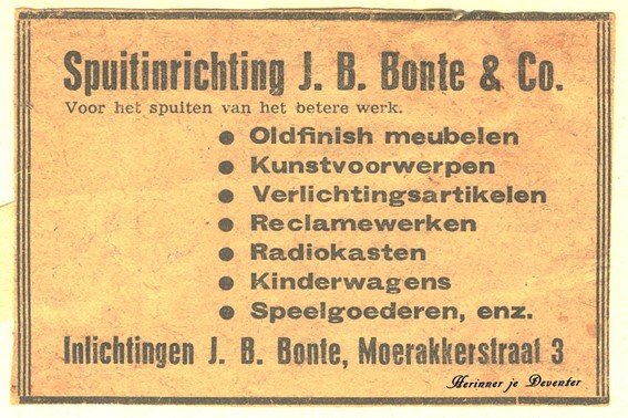 Advertentie spuitinrichting